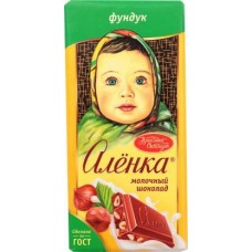 Шоколад Аленка Молочный с фундуком 90г в магазинах Магнит