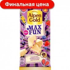 Шоколад Alpen Gold MaxFan белый ягоды на снегу 150г в магазинах Магнит