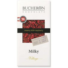 Шоколад Bucheron молочный с кусочками малины 33% 100г в магазинах Магнит