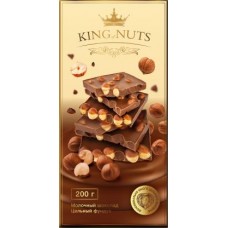 Шоколад King Of Nuts молочный цельный фундук 200г в магазинах Магнит