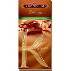 Шоколад Коркунов молочный с лесным орехом 90г в магазинах Магнит