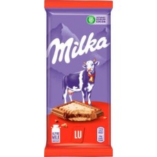 Шоколад Milka Молочный с печеньем LU 87г в магазинах Магнит