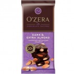 Шоколад o zera горький dark&extra almond 90г