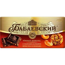 Шоколад темный Бабаевский Карамель Криспи и Кешью 90г в магазинах Магнит