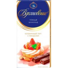 Шоколад Вдохновение темный клубничный тарт с миндалем 100г в магазинах Магнит