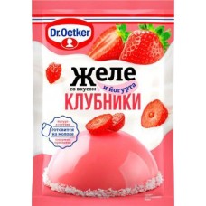Желе Dr.Oetker сухое со вкусом клубники и йогурта 33г в магазинах Магнит