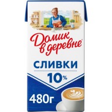 Сливки Домик в деревне 10% ультрапастеризованные 480г в магазинах Магнит