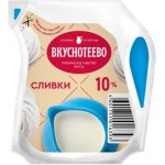 Сливки Вкуснотеево 10% ультрапастеризованные 125г