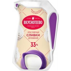 Сливки Вкуснотеево для взбивания ультрапастеризованные 33% 250г в магазинах Магнит