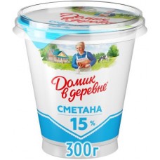 Сметана Домик в деревне 15% 300г в магазинах Магнит