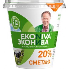 Сметана Эконива 20% 300г в магазинах Магнит