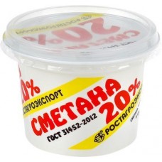 Сметана Ростагроэкспорт 20% 180г в магазинах Магнит
