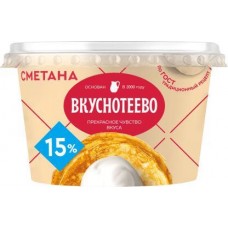 Сметана Вкуснотеево 15% 150г в магазинах Магнит
