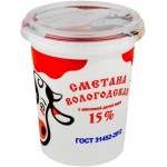Сметана Вологодская 15% 400г