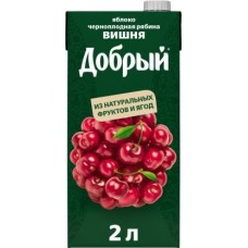 Нектар Добрый Яблоко-Вишня-Рябина 2л в магазинах Магнит