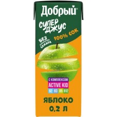 Сок Добрый Active kid Яблочный 200мл в магазинах Магнит