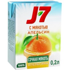 Сок J-7 Апельсиновый с мякотью 200мл в магазинах Магнит