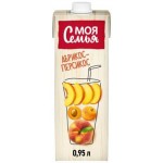 Напиток Моя семья нектар/яблоко/персик/груша 950мл