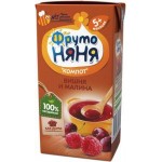 Компот ФрутоНяня Вишня и малина 200мл