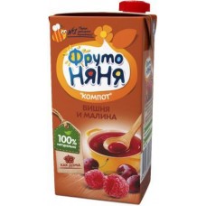 Компот ФрутоНяня Вишня и малина 500мл в магазинах Магнит