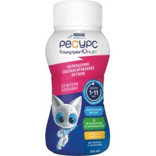 Сбалансирование питание для детей Resource Clinutren Junior со вкусом клубники 200мл в магазинах Магнит