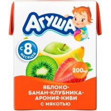 Сок Агуша Яблоко банан и клубника 200мл в магазинах Магнит