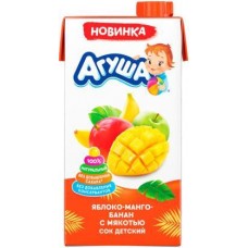 Сок Агуша Яблоко манго и банан 200мл в магазинах Магнит