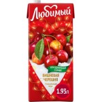 Напиток сокосодержащий Любимый Яблоко Вишневая черешня 1.93л