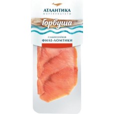 Горбуша Атлантика слабосоленая филе-ломтики 110г в магазинах Магнит