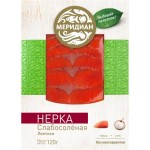 Нерка Меридиан слабо-соленая филе-ломтики 120г