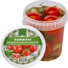 Томаты красные малосольные 800г в магазинах Магнит