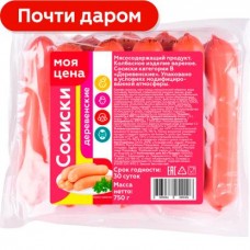 Сосиски Моя цена Деревенские 750г в магазинах Магнит