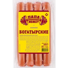 Сосиски Папа Может Богатырские 300г в магазинах Магнит
