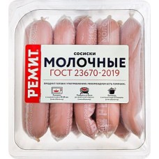 Сосиски Ремит Молочные вареные в магазинах Магнит