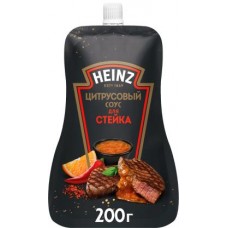 Соус Heinz Цитрусовый для стейка 230г/200г в ассортименте в магазинах Магнит