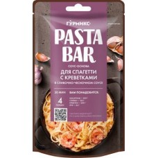 Соус Pasta Bar для приготовления спагетти с креветками в сливочно-чесночном соусе 120г в магазинах Магнит