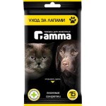 Салфетки влажные для животных Gamma Уход за лапами 15шт в ассортименте