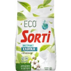 Порошок стиральный Sorti Экстракт хлопка автомат 2.4кг в магазинах Магнит