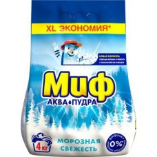 Стиральный порошок Миф 3в1 Морозная свежесть Автомат 4кг в магазинах Магнит