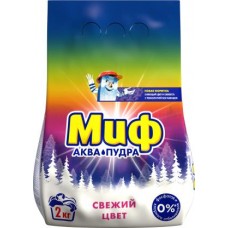 Стиральный порошок Миф 3в1 Свежий цвет Автомат 2кг в магазинах Магнит