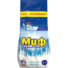 Стиральный порошок Миф автомат Морозная свежесть 9кг в магазинах Магнит