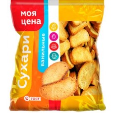 Сухари Моя цена ванильные 350г в магазинах Магнит
