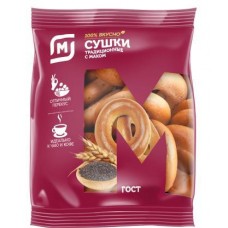 Сушки Магнит традиционные с маком 300г/250г в ассортименте в магазинах Магнит