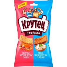 Сухарики Крутец смесь вкусов краб сметана 100г в магазинах Магнит