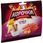 Сухарики Три корочки Семга и сыр 60г с соусом тартар 25мл