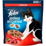Сухой корм для кошек Felix Двойная вкуснятина с мясом 600г Сухой корм для кошек Felix Двойная вкуснятина с мясом 600г