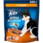 Сухой корм для кошек Felix Двойная вкуснятина с птицей 200г Сухой корм для кошек Felix Двойная вкуснятина с птицей 200г