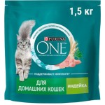 Сухой корм для кошек Purina ONE При домашнем образе жизни с индейкой и злаками 1.5кг