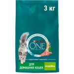 Сухой корм для кошек Purina One При домашнем образе жизни с индейкой и злаками 3кг