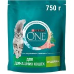 Сухой корм для кошек Purina One при домашнем образе жизни с индейкой и злаками 750г